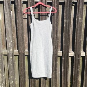 Grey Zara Bodycon with Slit in Back NWOT